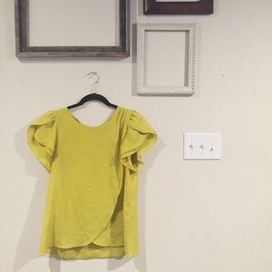 Chartreuse BCBG Tulip Blouse