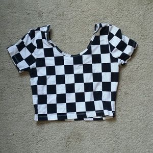 Checkered Crop Top