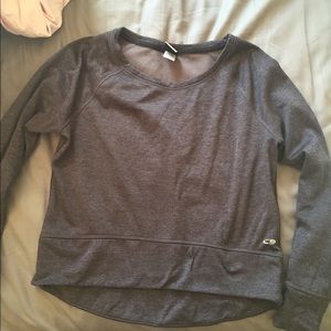Gray workout crewneck