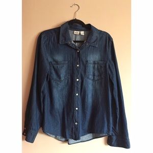 Chambray button down shirt