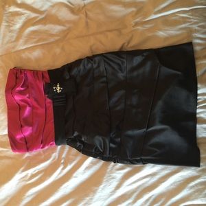 White House Black Market pink & black dress