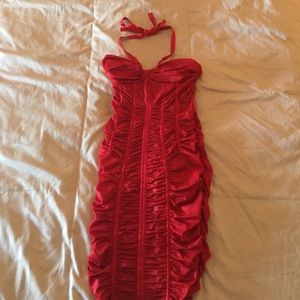 Red cocktail dress from Bebe
