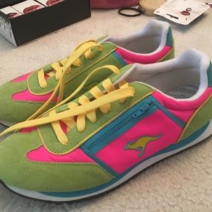 NEW Kangaroos Sneakers, Neon, Size 11
