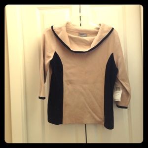 Brown/black knit 3/4 sleeve - designers originals.