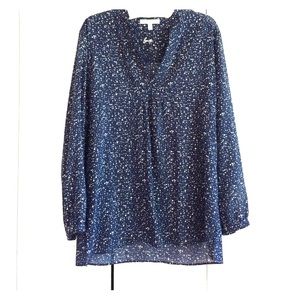 Navy Blue and White Tunic