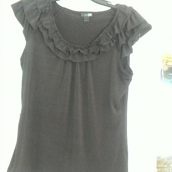 Cute black top with ruffles