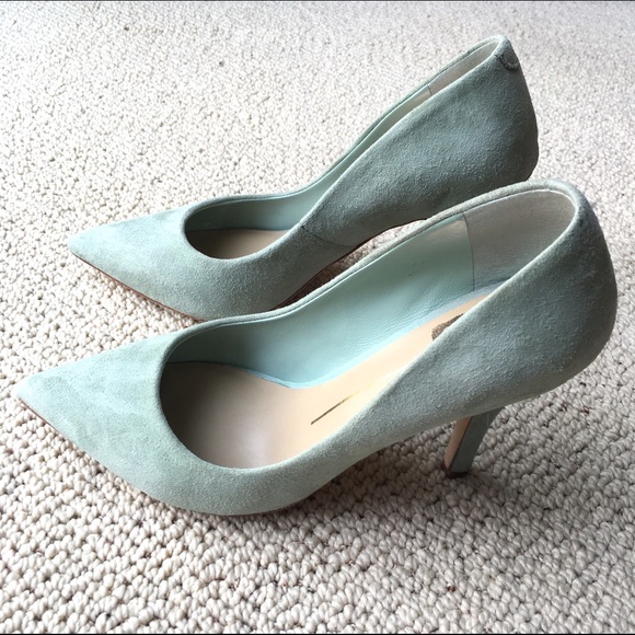 Dolce Vita Mint Suede Heels - Picture 3 of 4