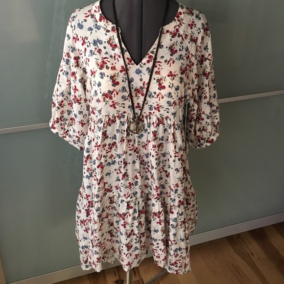 Floral Peasant Dress