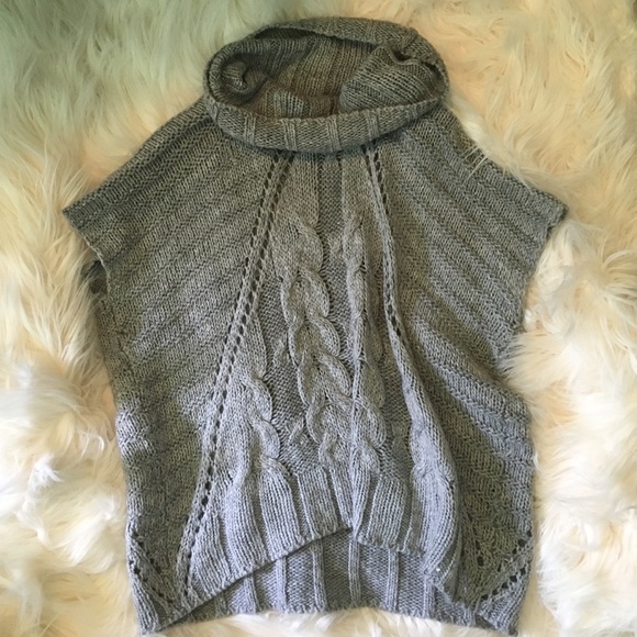 Gray sleeveless sweater