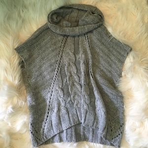 Gray sleeveless sweater