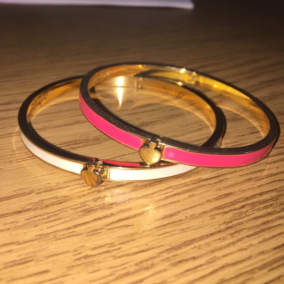 White Kate spade hinge bangle