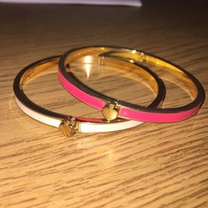 White Kate spade hinge bangle