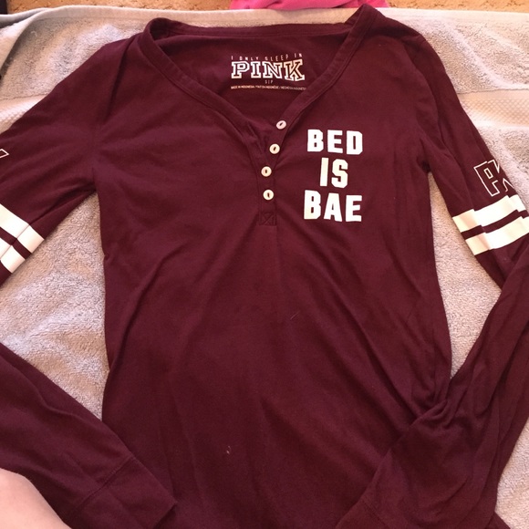 Bed is bae Victoria's Secret PINK sleep shirt