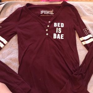 Bed is bae Victoria's Secret PINK sleep shirt