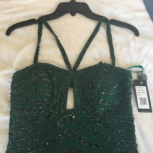 Sequined Green Gown