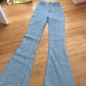 BDG Light wash flares