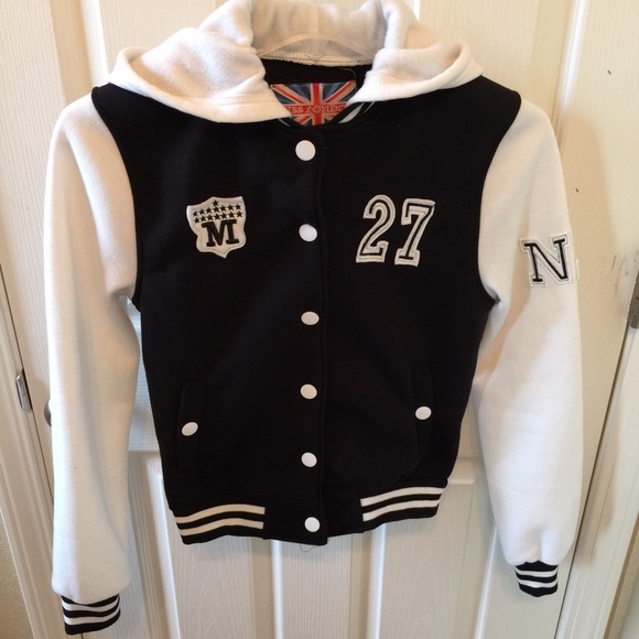 Miss London jacket black&white size:small