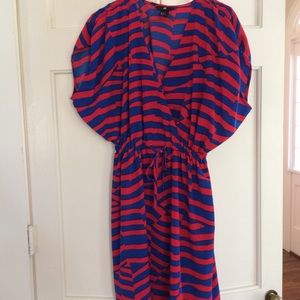 H&M red and blue dress sz 12