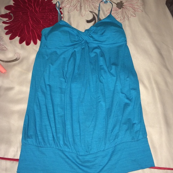 Forever 21 blue top. Built in bra, fist C cup. - Picture 2 of 3