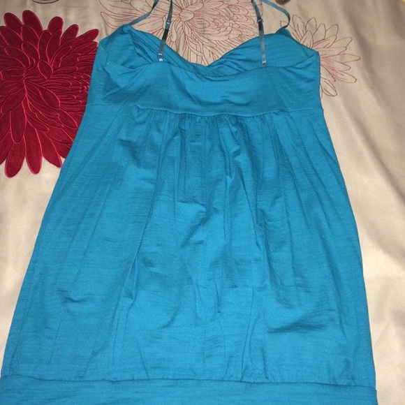 Forever 21 blue top. Built in bra, fist C cup. - Picture 3 of 3