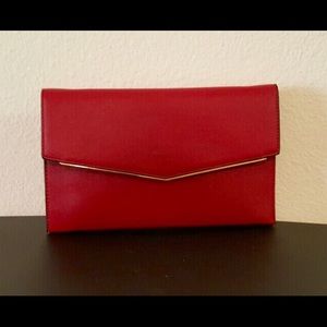 Envelope Clutch Red with Chain Strap