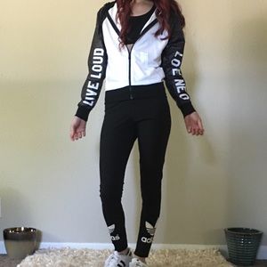 ADIDAS Live Loud Love Neo lightweight zipup hoodie