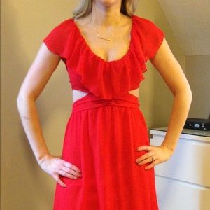 Red dress very cute for summer