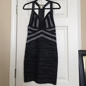 Racer back shimmery cocktail dress
