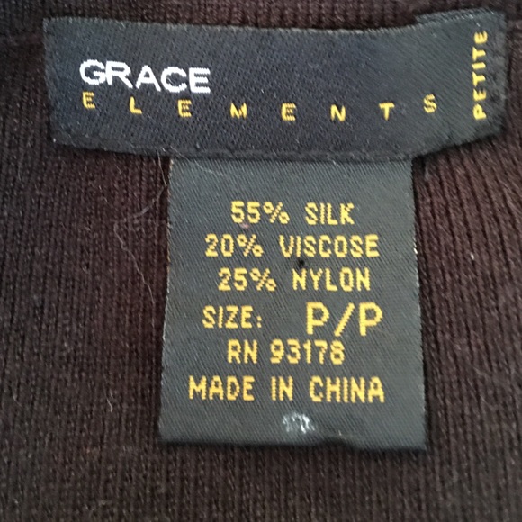 Silk blend, embellished super stretchy sweater. - Picture 3 of 4