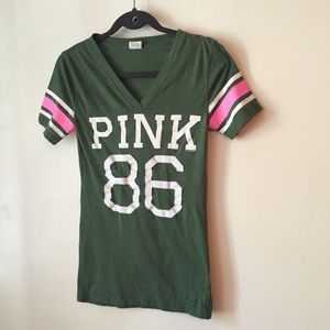 Victoria's Secret Pink Football Style Shirt