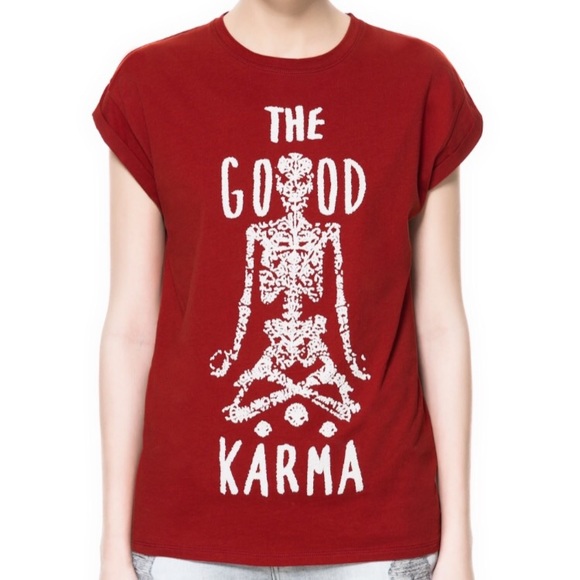 Zara Tops - Zara The Good Karma Skull Beaded Tank