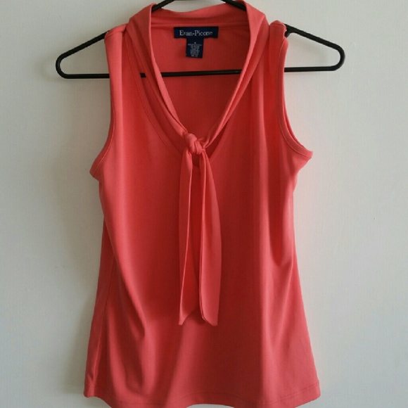 Coral Neck tie blouse by EVAN PICONE