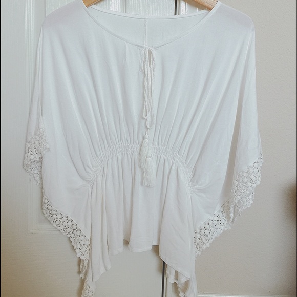 Cute white chiffon top