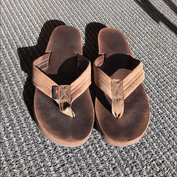 Brown Rainbow Flipflops