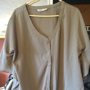 Womens old navy taupe blouse