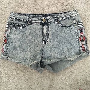Forever 21+ beaded jean shorts