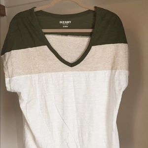 Striped cap sleeve top