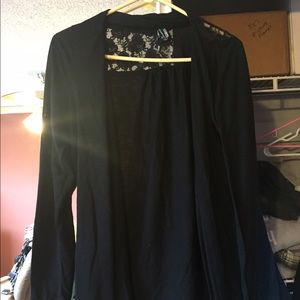 Womens Weavers Black Cardigan