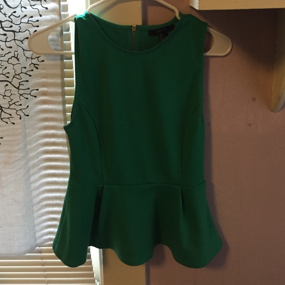 Green Peplum Top