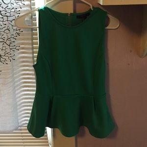 Green Peplum Top