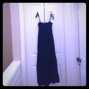 Casual black cotton summer dress