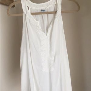 White cotton tank top