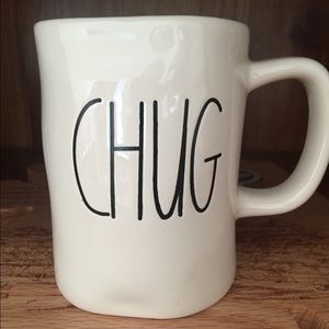 New hard to find Rae Dunn all white CHUG mug