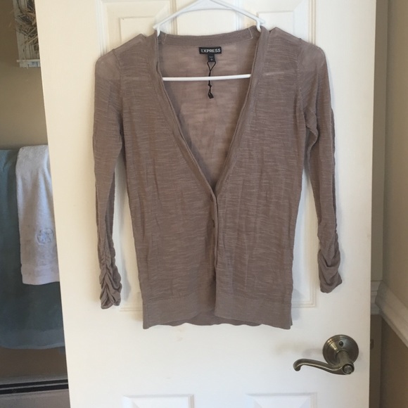 Tan cardigan