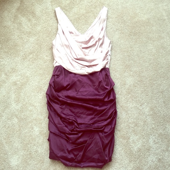 12 Express Purple Satin Dress