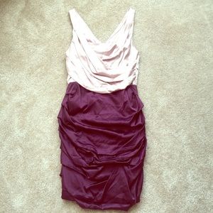 12 Express Purple Satin Dress