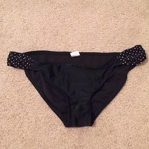Black Bikini Bottoms With Pink Polka Dots