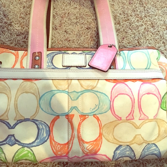 Multi color Coach purse