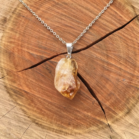 Raw Amethyst, Citrine, OR Quartz Crystal Necklace - Picture 4 of 4