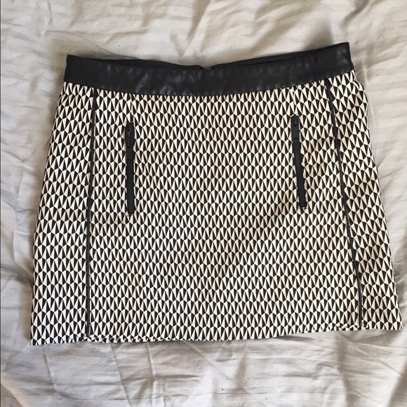 Edgy Black and White Mini Skirt We Fashion